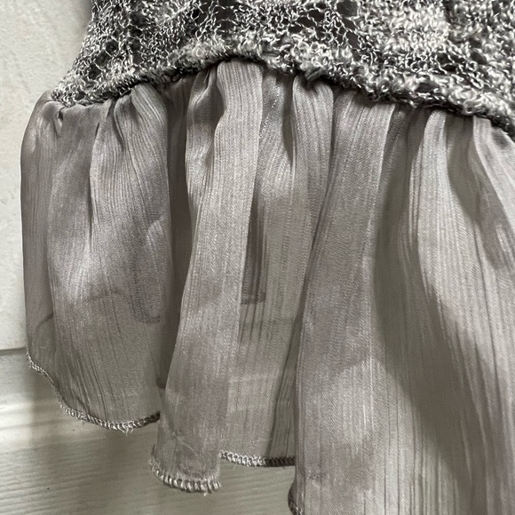 PRESS Grey Ruffled Knit Top - Picture 9 of 10